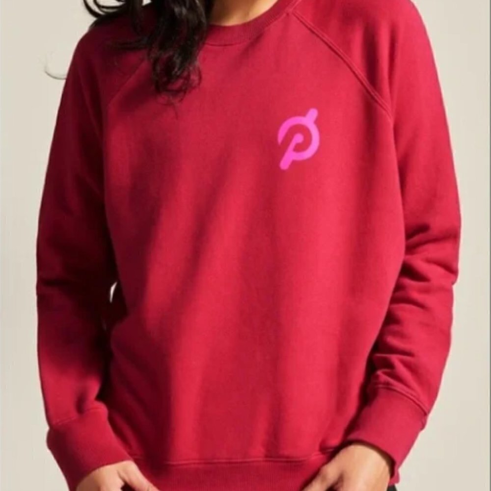 SPIRITUAL GANGSTER X PELOTON Let Your Spirit Move You Pink Crewneck Size Small - Picture 2 of 12